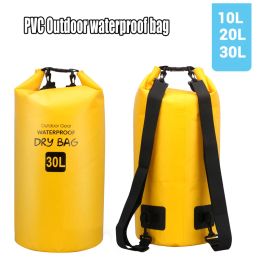 Bags PVC Waterproof Dry Bag 10L 20L 30L Outdoor Diving Foldable Storage Man Women Beach Swimming Bag Rafting River Outdoor Backpack