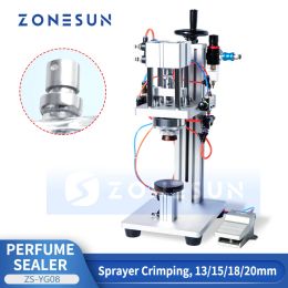 Sealers ZONESUN Pneumatic Perfume Crimper Capping Machine Sprayer Sealer Scent Frangrance Packaging Equipment ZSYG08