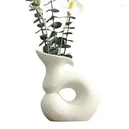 Vases Ceramic For Home Decor Geometric Shape Elegant Flower Vase Handcrafted Ornaments Restaurant El Bedroom Dining