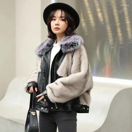 Women's Fur Faux Mink Coat For Women Luxury Jacket Loose Lapel Overcoat Thick And Warm Female Plush Coats High Quality Win