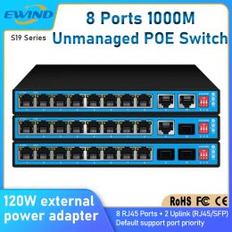 Control EWIND 8 Ports Gigabit POE Switch with 2 Uplink Ports 10/100/1000Mbps Ethernet Switch for IP Camera/Wireless AP AI Smart Switch