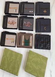 Newest 597555 Top quality snake tiger zipper card holders leather Fashion luxury designer printing card holder couples famous Wall5804991