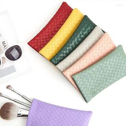 Storage Bags Pu Leather Sunglasses Bag Portable Sunglass Organiser Pouch Eyeglasses Woven Glasses For Home