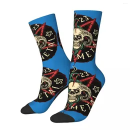 Men's Socks Hip Hop Retro Skull And Snake Design Crazy Compression Unisex Heavy Black Metal Street Style Pattern Crew Sock