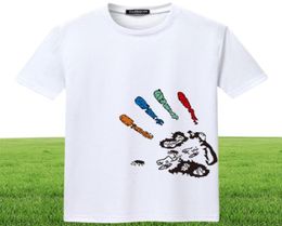 Mens Designer T shirts Slim Fit Summer Clothes Simple Streetwear Fashion Hand Palm Print Cotton Tshirt Casual Mens Tee Shirt Plus 1915375