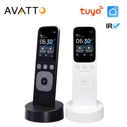 Control AVATTO Smart Home Handheld Control Center Panel with Builtin IR Remote Wireless Touch Screen for Lights TV Air Conditioner