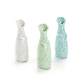 Vase Ceramic Ceramica Casa bianca Disposizione floreale fai da te Cestino per contenitore Decorazione moderna