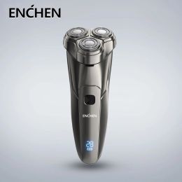 Shavers ENCHEN Men's Electric Shaver Steel3s IPX7 Waterproof Shaving Razors Three Blade Intelligent Charging TYPE C