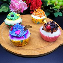 Decorative Flowers Simulation Ice Cream Model Cake Food Fruit Dessert Bread Fake Props Decoration