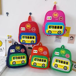 Bags Cute Cartoon Car Backpack for Kids Kindergarten Boy Girl Schoolbag Lightweight Printing Children Canvas Bookbag Mochila