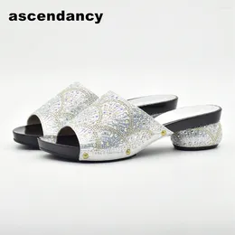 Dress Shoes 2024 Wedding For Women Italian Design Rhinestone Heels Party Sexy Ladies Bride