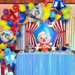 Party Decoration 1set Cartoon Clown Plim Foil Balloons Set Children 45x70cm Plip Decorations Kids Toys Baby Shower Air Globos
