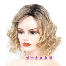 Designer human wigs hair for women Wig wig fluffy fashion temperament womens short curly head cover