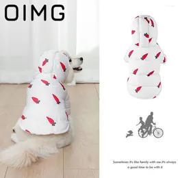 Dog Apparel OIMG Cute Pet Cat Clothing Winter Warm Small Dogs Sweater Carrot Printed Puppy Jacket Coat Chihuahua Bichon Casual Outfits