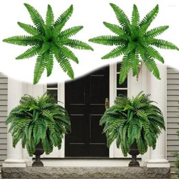 Decorative Flowers Wall Hanging Plants Artificial Persian Leaf Vine Fake Fern Leaves Plastic Grass Wedding Party Home Decoration