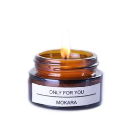 Doğal Gül Yağı Aromaterapi Moda -Free Free Kokulu Mum Cam Tutucular Doğum Günü Mumları Yapan Düğün Dekor S