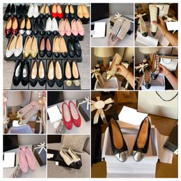 channel shoes channelsandals famous designer women Paris Brand Black Ballet Women Spring Genuine Leather Slip on Ballerina Luxury Round womens trainers