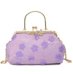 retro flower evening bags stylish party envelope bags elegant banquet clutch bags wedding handbags