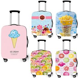 Accessories 1832 Inch Printed Ice Crean Suitcase Protective Covers Boys Girls Travel Luggage Cover Travel Case Dust Covers