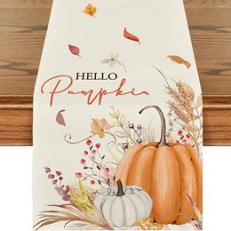 Table Cloth Autumn Pumpkin Linen Flag Tea Fireplace TV Cabinet Tablecloth Lace Runners For Tables