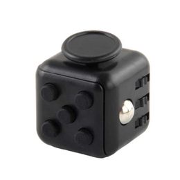 Decompression Toy Black dice cube stress relief toy for autism anxiety 6-sided playable stress relief toy for children and adults T240422
