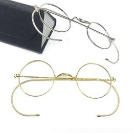 Round Frame Gold Leg Full Glasses Fashion Personality Trendsetter Decorative Thin Republic of China