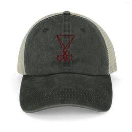 Berets The Sigil Of Lucifer Cowboy Hat Military Tactical Cap Summer Rugby Beach Women's Golf Clothing Men's