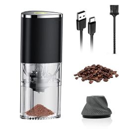 Grinders Portable Electric Coffee Grinder Adjustable USB Charging Magnetic Cap Coffee Machine for Kitchen Camping Office Spice Grinder