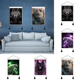 Tapestries Wolf Tapestry Wall Hanging Witchcraft Astrology Holy Animals Poster Blanket Home Decoration For Bedroom