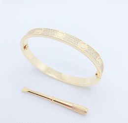 18k gold ladies diamond bangle bracelet unisex screwdriver bangle valentines day wedding gift 316l stainless steel Jewellery factory7791209