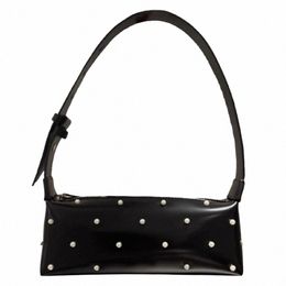 women Luxury Underarm Bag PU Leather Simple Tote Handbag Adjustable Strap Versatile Zipper Bag Female Daily Dating Bag e0EV#