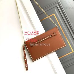 Chain Bag Woman Crossbody Valens Tino Bags Rock Purse Stud 2024 Letter Vlogoo Locoo Style Womens Cowhide Rivet Lady Event Small Square Trendy WYET