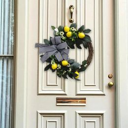 Decorative Flowers Artificial Spring Wreath Front Door Outside Summer Fruit Floral For Living Room Fireplace Kitchen