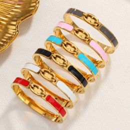High-end Luxury Bangle H Pig Bracelet Fashion Versatile Trend Multi Colour Enamel Dropping Glue Personalised niche bracelet