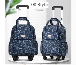 Bags 20 inch Women Travel Trolley Bags Woman Carryon hand luggae Bag Rolling luggage Bags Women Cabin Wheeled backpack with wheels