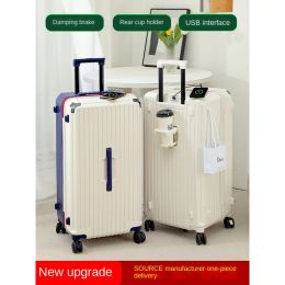 Carry-Ons Super light large capacity pull rod case, durable brake password travel case,ABS PC, Trolley,Luggage carrier