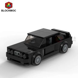 Blocks MOC Brick1986 M3 E30 M4 M1 Racing Sports Car Technical Vehicle Speed Champion Racer Building Blocks Retro Car Garage Toy For Boy