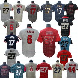 Custom Mike Trout Baseball Jersey Anthony Rendon Reid Detmers Matt Thaiss Jose Suarez Taylor Ward Carlos Estevez Brandon Drury Tyler Anderson Shohei Ohtani jerseys