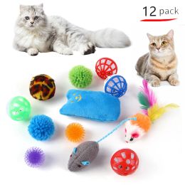 Toys Pet Cat Toy Set Cat Bell Ball Toy Fun Cat Plush Mouse Multiple Combination Toys