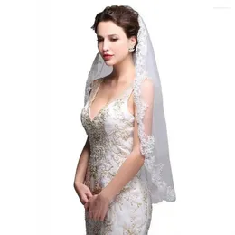 Bridal Veils Single Layer Lace Bride Veil Korean Wedding Dress Headwear With Hair Comb
