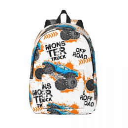 Bags Monster Truck Car Trace Of Tyre Backpack Male School Student Backpack Female Large Capacity Laptop Backpack