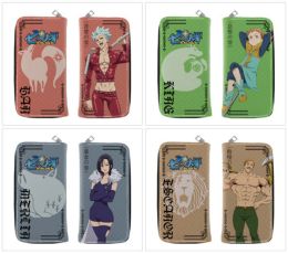Wallets Anime Seven Deadly Sins Logo Wallet Boys Girls Credit Card Purse Lady's Change Purse New Zipper Long Wallet