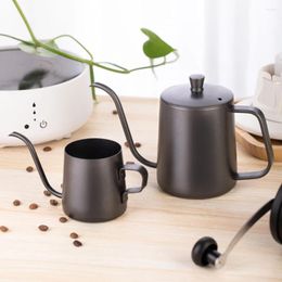 Coffee Pots 304 Stainless Steel Pot Long Narrow Spout Drip Kettle Manual Pour Over Maker Tea 600ml With Lid Gooseneck Tool