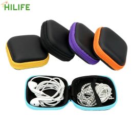 Bags Mini Zipper Hard Headphone Case Portable Earbuds Pouch Box Earphone Storage Bag USB Cable Organiser Headset Cover Protector