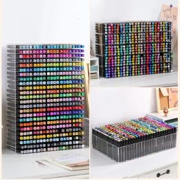 Bins 2023 Large Marker Pen Holder Supermarket Stationery Store Marker Display Shelf Student Desktop Pencil Storage School Supplies