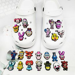 23colors halloween game bear tarot gothic Anime charms wholesale childhood memories game funny gift cartoon charms shoe accessories pvc decoration buckle soft