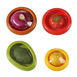 Storage Bottles Fruit Vegetable Shaped Savers Avocado Food Box Preservation Seal Cover Reusable For Fridge