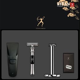 Blades Titan razor double edge safety razor kit shaving soap replacement blade razor for men gift