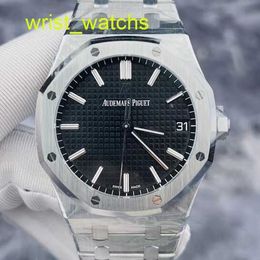 AP Grestest Wrist Watch Royal Oak Series 15500ST Men's Black Dial Three Pin Calendar Luminous Hands Scale 41mm Automatic Mechanical Watch