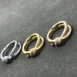 Rings 2023 New Year's Knot Collection Jewellery TFF Wrap Ring Power and Elegance Round Brilliant Cut Diamond Ring